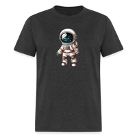 Load image into Gallery viewer, &quot;Cosmic Voyager: Adorable Spaceman&quot; 100% Cotton Unisex T-Shirt - heather black
