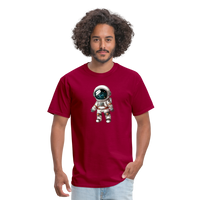 Load image into Gallery viewer, &quot;Cosmic Voyager: Adorable Spaceman&quot; 100% Cotton Unisex T-Shirt - dark red
