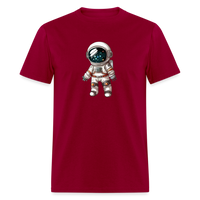 Load image into Gallery viewer, &quot;Cosmic Voyager: Adorable Spaceman&quot; 100% Cotton Unisex T-Shirt - dark red
