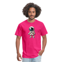 Load image into Gallery viewer, &quot;Cosmic Voyager: Adorable Spaceman&quot; 100% Cotton Unisex T-Shirt - fuchsia
