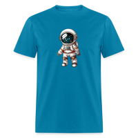 Load image into Gallery viewer, &quot;Cosmic Voyager: Adorable Spaceman&quot; 100% Cotton Unisex T-Shirt - turquoise

