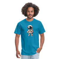 Load image into Gallery viewer, &quot;Cosmic Voyager: Adorable Spaceman&quot; 100% Cotton Unisex T-Shirt - turquoise
