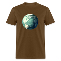 Load image into Gallery viewer, &quot;Earth Buddy: Charming Globe&quot; 100% Cotton Unisex T-Shirt - brown
