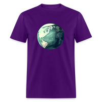 Load image into Gallery viewer, &quot;Earth Buddy: Charming Globe&quot; 100% Cotton Unisex T-Shirt - purple

