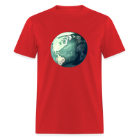 Load image into Gallery viewer, &quot;Earth Buddy: Charming Globe&quot; 100% Cotton Unisex T-Shirt - red
