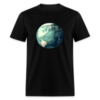 Load image into Gallery viewer, &quot;Earth Buddy: Charming Globe&quot; 100% Cotton Unisex T-Shirt - black
