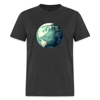 Load image into Gallery viewer, &quot;Earth Buddy: Charming Globe&quot; 100% Cotton Unisex T-Shirt - heather black

