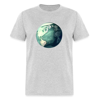 Load image into Gallery viewer, &quot;Earth Buddy: Charming Globe&quot; 100% Cotton Unisex T-Shirt - heather gray
