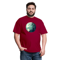 Load image into Gallery viewer, &quot;Earth Buddy: Charming Globe&quot; 100% Cotton Unisex T-Shirt - dark red
