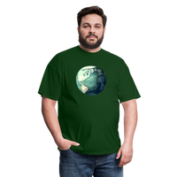 Load image into Gallery viewer, &quot;Earth Buddy: Charming Globe&quot; 100% Cotton Unisex T-Shirt - forest green

