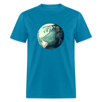 Load image into Gallery viewer, &quot;Earth Buddy: Charming Globe&quot; 100% Cotton Unisex T-Shirt - turquoise
