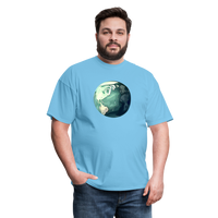 Load image into Gallery viewer, &quot;Earth Buddy: Charming Globe&quot; 100% Cotton Unisex T-Shirt - aquatic blue
