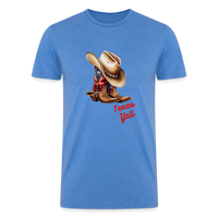 Load image into Gallery viewer, &quot;Texas Charm: Y&#39;all&#39;s Finest&quot; Organic Tri-Blend T-Shirt -  heather blue

