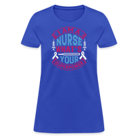 Load image into Gallery viewer, &quot;Nurse Superpower: Everyday Hero&quot; Women&#39;s Cotton T-Shirt - royal blue
