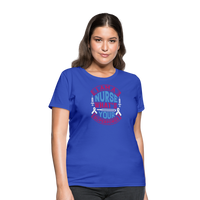 Load image into Gallery viewer, &quot;Nurse Superpower: Everyday Hero&quot; Women&#39;s Cotton T-Shirt - royal blue
