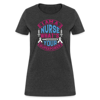 Load image into Gallery viewer, &quot;Nurse Superpower: Everyday Hero&quot; Women&#39;s Cotton T-Shirt - heather black

