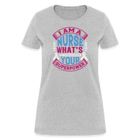 Load image into Gallery viewer, &quot;Nurse Superpower: Everyday Hero&quot; Women&#39;s Cotton T-Shirt - heather gray

