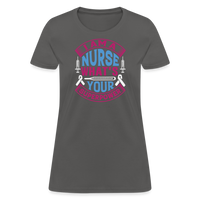 Load image into Gallery viewer, &quot;Nurse Superpower: Everyday Hero&quot; Women&#39;s Cotton T-Shirt - charcoal
