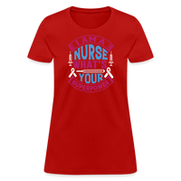 Load image into Gallery viewer, &quot;Nurse Superpower: Everyday Hero&quot; Women&#39;s Cotton T-Shirt - red
