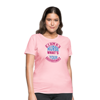 Load image into Gallery viewer, &quot;Nurse Superpower: Everyday Hero&quot; Women&#39;s Cotton T-Shirt - pink
