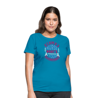 Load image into Gallery viewer, &quot;Nurse Superpower: Everyday Hero&quot; Women&#39;s Cotton T-Shirt - turquoise
