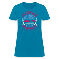 Load image into Gallery viewer, &quot;Nurse Superpower: Everyday Hero&quot; Women&#39;s Cotton T-Shirt - turquoise
