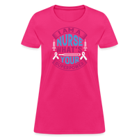 Load image into Gallery viewer, &quot;Nurse Superpower: Everyday Hero&quot; Women&#39;s Cotton T-Shirt - fuchsia
