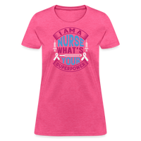 Load image into Gallery viewer, &quot;Nurse Superpower: Everyday Hero&quot; Women&#39;s Cotton T-Shirt - heather pink
