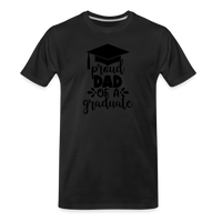 Load image into Gallery viewer, &quot;Graduate&#39;s Journey: Proud Dad Edition&quot; 100% Cotton Men’s Premium Organic  T-Shirt - black
