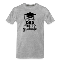 Load image into Gallery viewer, &quot;Graduate&#39;s Journey: Proud Dad Edition&quot; 100% Cotton Men’s Premium Organic  T-Shirt - heather gray
