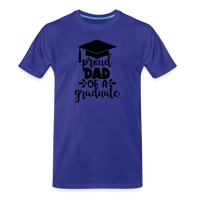 Load image into Gallery viewer, &quot;Graduate&#39;s Journey: Proud Dad Edition&quot; 100% Cotton Men’s Premium Organic  T-Shirt - royal blue
