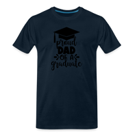 Load image into Gallery viewer, &quot;Graduate&#39;s Journey: Proud Dad Edition&quot; 100% Cotton Men’s Premium Organic  T-Shirt - deep navy
