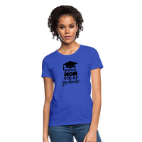 Load image into Gallery viewer, &quot;Graduate&#39;s Pride: Mom&#39;s Joy&quot; 100% Cotton Women&#39;s T-Shirt - royal blue
