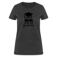 Load image into Gallery viewer, &quot;Graduate&#39;s Pride: Mom&#39;s Joy&quot; 100% Cotton Women&#39;s T-Shirt - heather black
