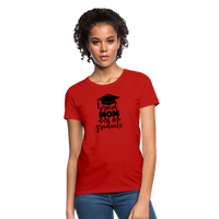 Load image into Gallery viewer, &quot;Graduate&#39;s Pride: Mom&#39;s Joy&quot; 100% Cotton Women&#39;s T-Shirt - red
