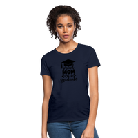 Load image into Gallery viewer, &quot;Graduate&#39;s Pride: Mom&#39;s Joy&quot; 100% Cotton Women&#39;s T-Shirt - navy
