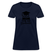 Load image into Gallery viewer, &quot;Graduate&#39;s Pride: Mom&#39;s Joy&quot; 100% Cotton Women&#39;s T-Shirt - navy
