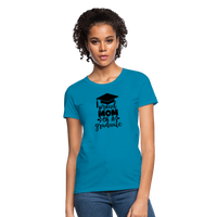 Load image into Gallery viewer, &quot;Graduate&#39;s Pride: Mom&#39;s Joy&quot; 100% Cotton Women&#39;s T-Shirt - turquoise
