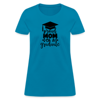 Load image into Gallery viewer, &quot;Graduate&#39;s Pride: Mom&#39;s Joy&quot; 100% Cotton Women&#39;s T-Shirt - turquoise
