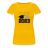 Load image into Gallery viewer, &quot;Class of 2023: Fearless Females, Boundless Futures&quot; Women’s Premium T-Shirt - sun yellow
