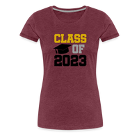 Load image into Gallery viewer, &quot;Class of 2023: Fearless Females, Boundless Futures&quot; Women’s Premium T-Shirt - heather burgundy
