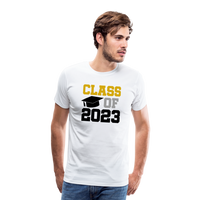 Load image into Gallery viewer, &quot;Class of 2023: Unstoppable Graduates, Endless Possibilities&quot; Men&#39;s Premium T-Shirt - white
