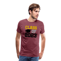 Load image into Gallery viewer, &quot;Class of 2023: Unstoppable Graduates, Endless Possibilities&quot; Men&#39;s Premium T-Shirt - heather burgundy
