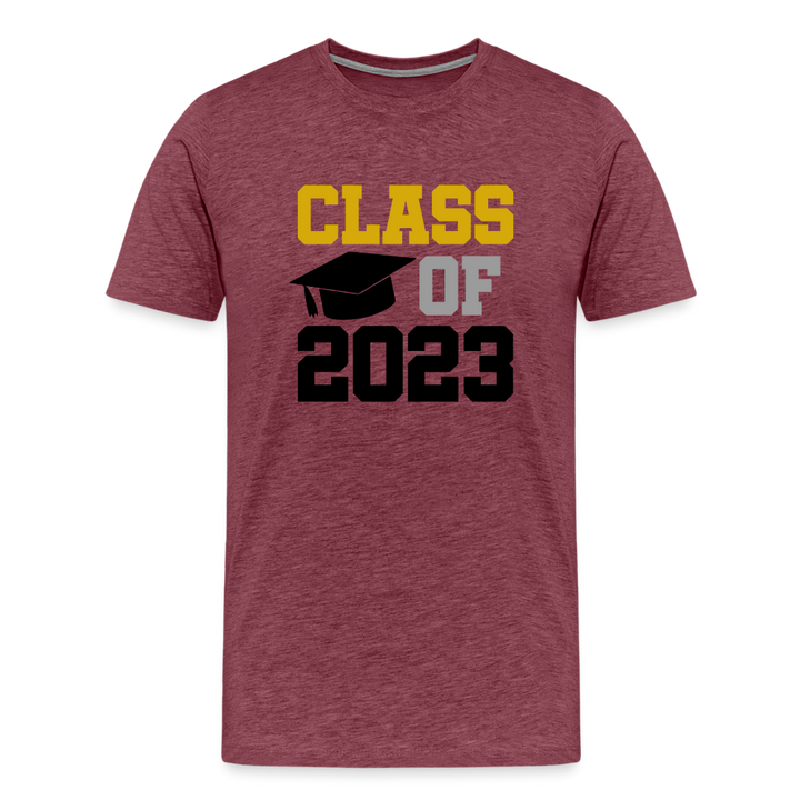 "Class of 2023: Unstoppable Graduates, Endless Possibilities" Men's Premium T-Shirt - heather burgundy