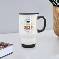 Load image into Gallery viewer, &quot;Senior Things 2023&quot; Custom Stainless Steel Graduation Travel Mug - white
