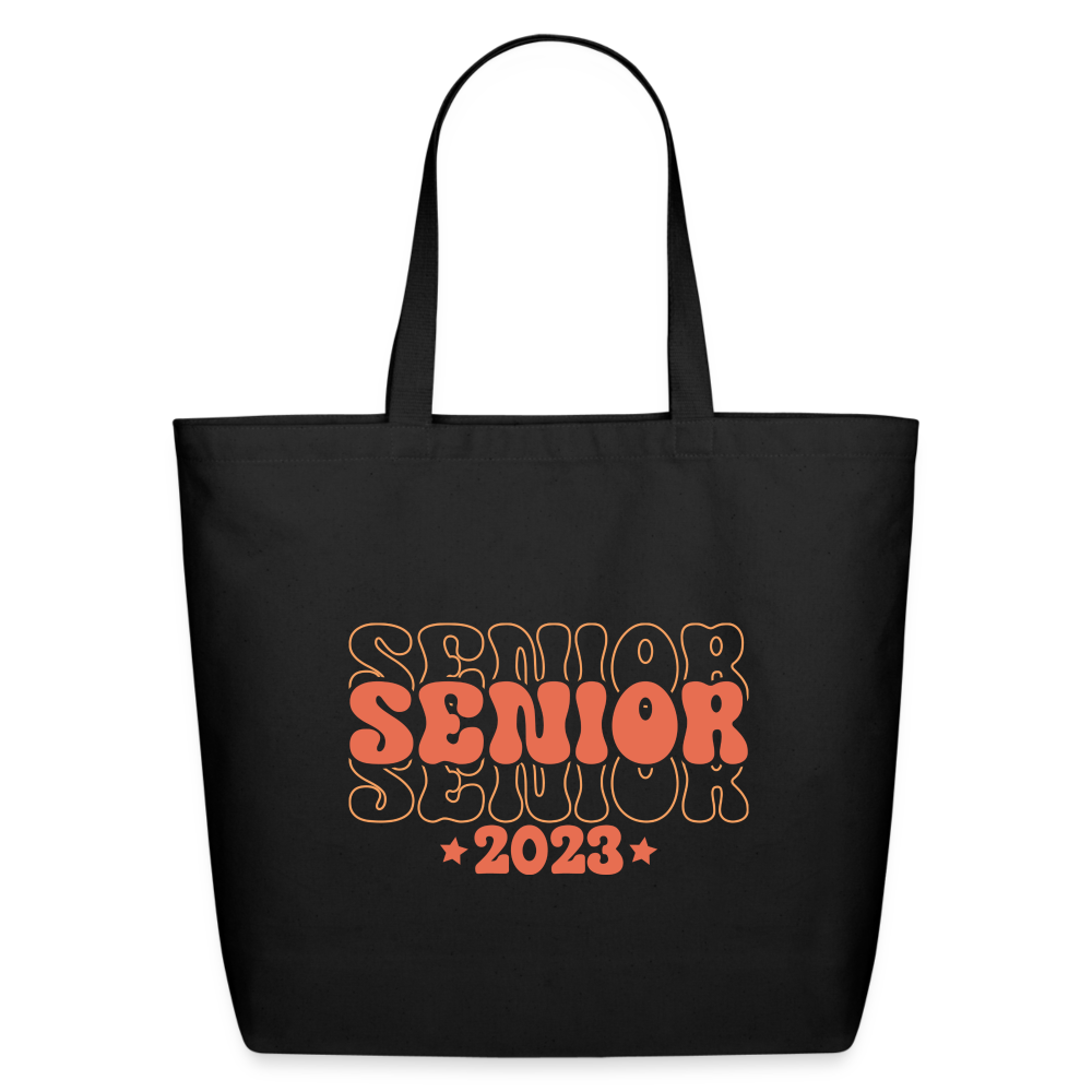 "Seniors 2023" Eco-Friendly Cotton Graduation Tote Bag - black