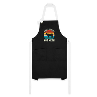 Load image into Gallery viewer, &quot;Smoke Brisket Not Meth&quot; Humorous Artisan BBQ Apron - Unique &amp; Durable Grilling Accessory - black/white
