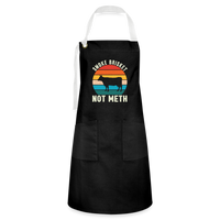 Load image into Gallery viewer, &quot;Smoke Brisket Not Meth&quot; Humorous Artisan BBQ Apron - Unique &amp; Durable Grilling Accessory - black/white
