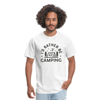 Load image into Gallery viewer, &quot;I&#39;d Rather Be Camping&quot; - Nature Lover&#39;s Unisex T-Shirt for Outdoor Enthusiasts and Adventure Seekers - white
