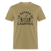 Load image into Gallery viewer, &quot;I&#39;d Rather Be Camping&quot; - Nature Lover&#39;s Unisex T-Shirt for Outdoor Enthusiasts and Adventure Seekers - khaki
